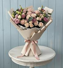 Букет цветов из:  Розы и Лизиантусы в Шатуре