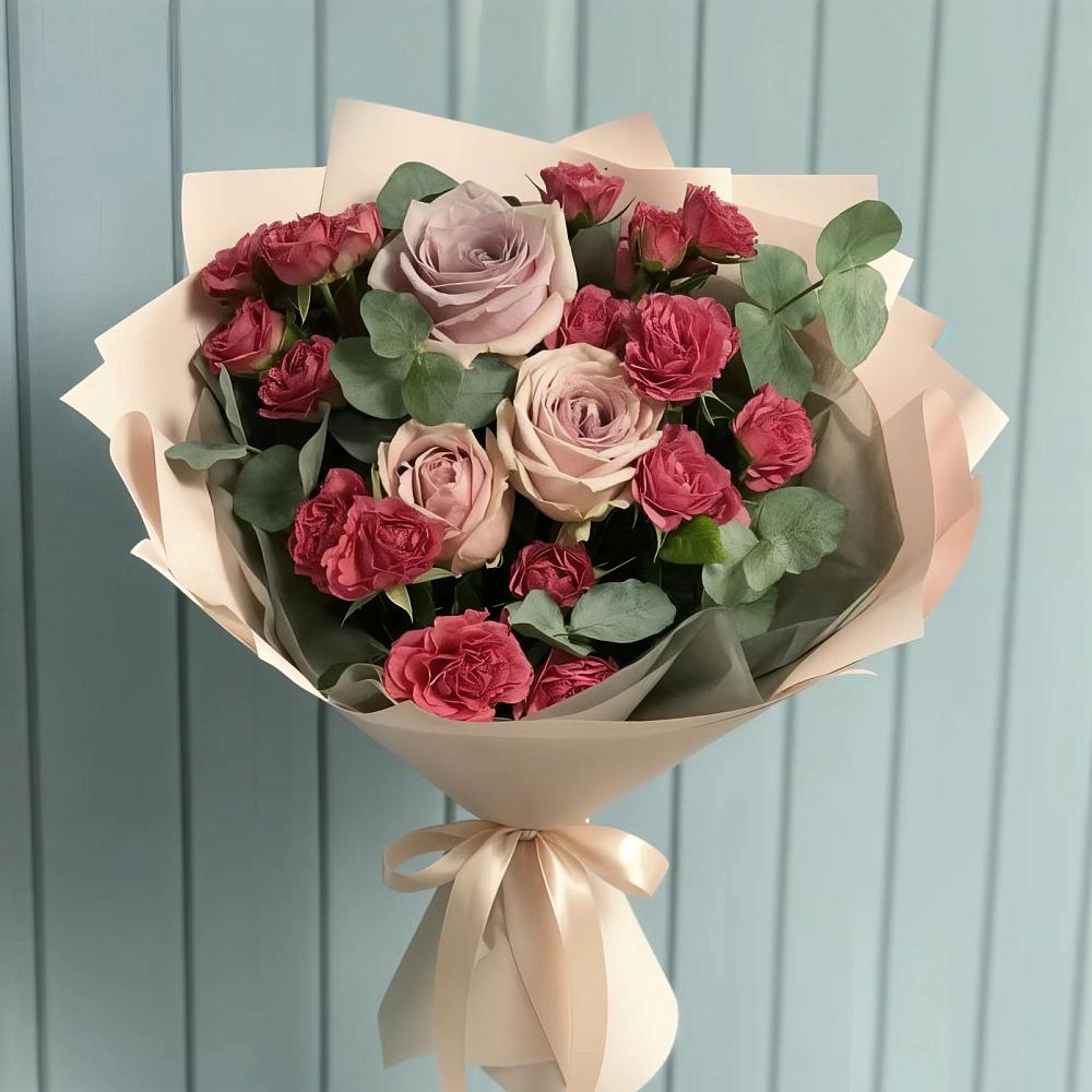 Букет цветов из: Гвоздики и Розы в Шатуре