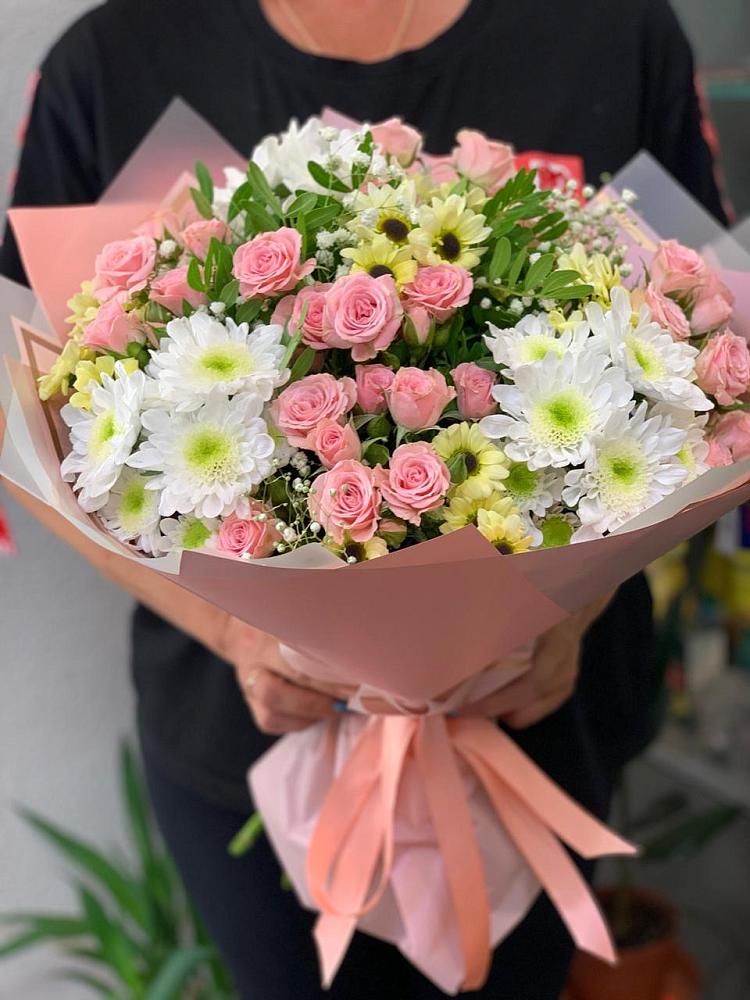 Букет цветов из: Розы и Хризантемы в Шатуре