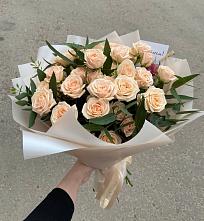 Букет Кремовые розы Латте в Шатуре