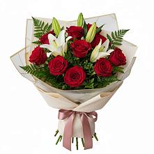 Букет цветов из:  Лилии и Розы в Шатуре