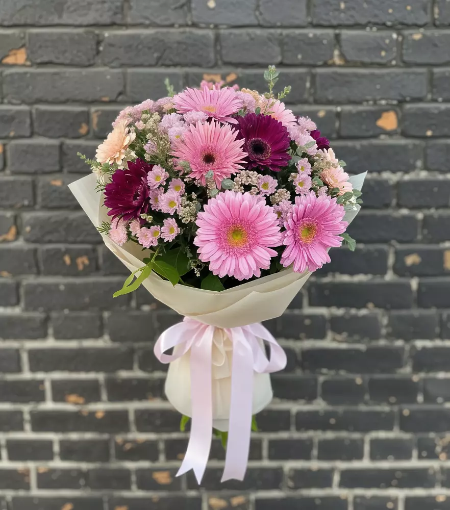 Букет цветов из: Герберы и Хризантемы в Шатуре
