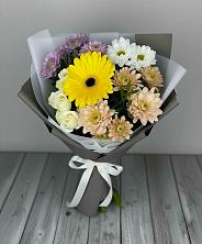 Букет цветов из:  Розы, Герберы и Хризантемы в Шатуре