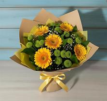 Букет цветов из:  Герберы и Хризантемы в Шатуре