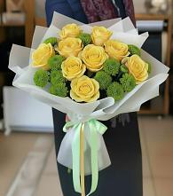 Букет цветов из:  Хризантемы и Розы #REPLACE_PRED# Шатуре