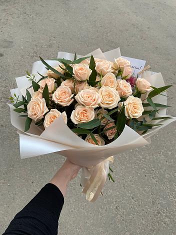 Букет Кремовые розы Латте в Шатуре
