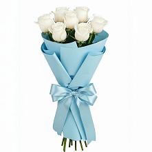 Букет 7 белых роз Проуд в Шатуре