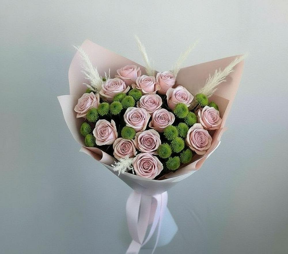 Букет цветов из: Розы и Хризантемы в Шатуре