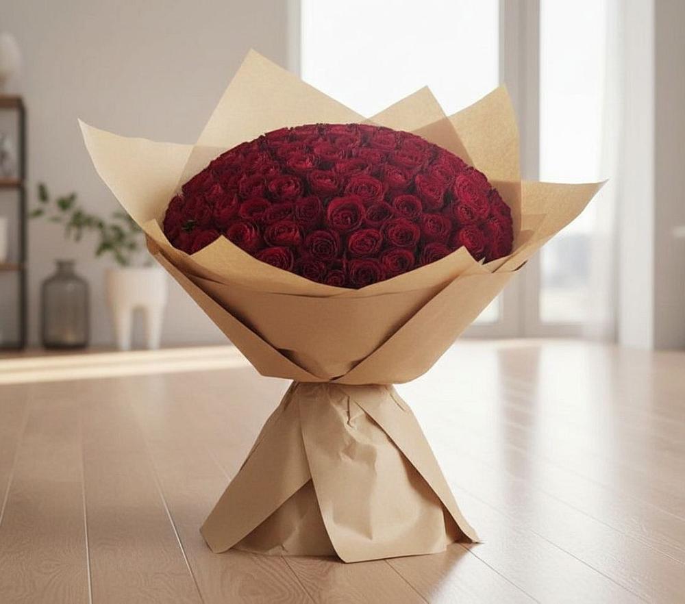 Букет 101 Красная роза в Шатуре