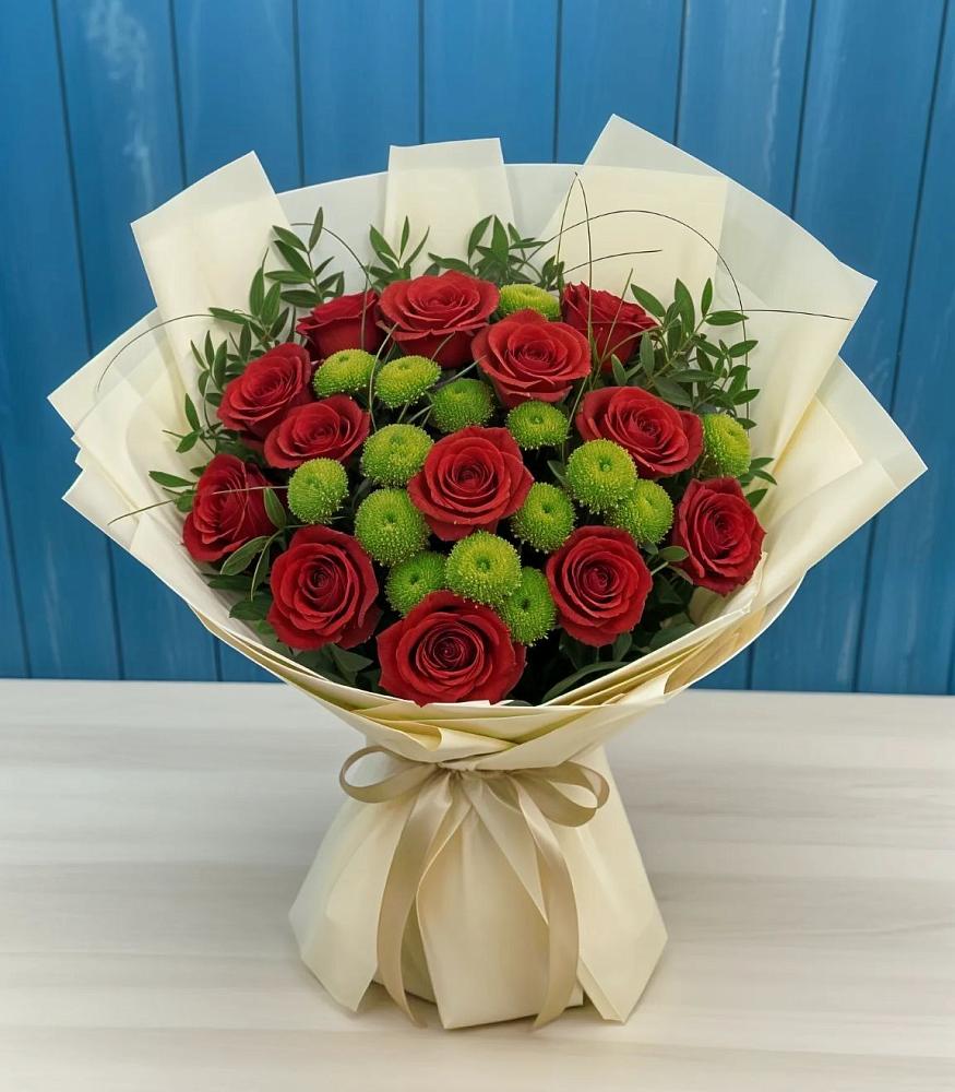 Букет цветов из: Розы и Хризантемы в Шатуре